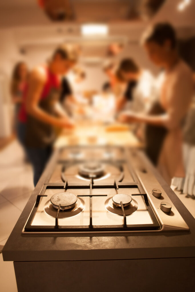 Cooking classes in Las Vegas test kitchen