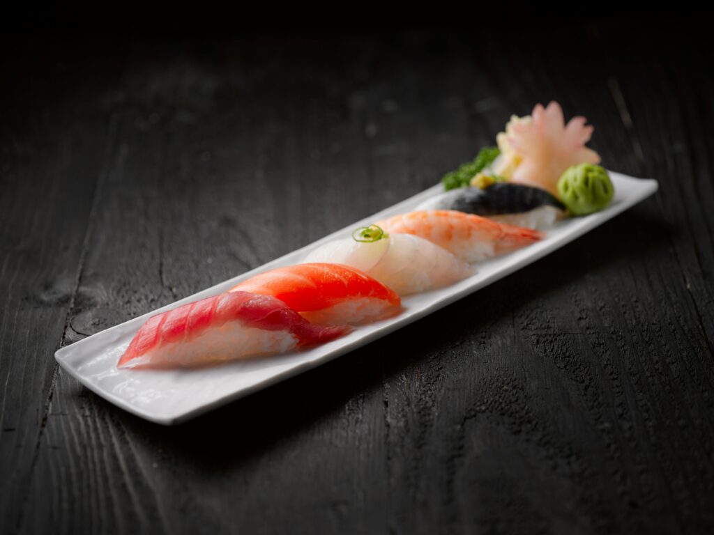 Elegant Las Vegas sushi platter featuring assorted seafood sushi